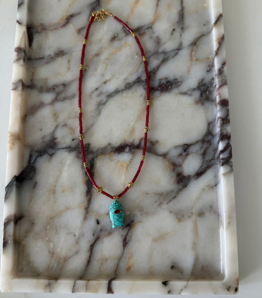 Chansuttpearls Sloane Necklace-Blue Fish