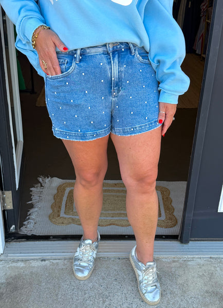 Risen Embroidered Polka Dot Shorts