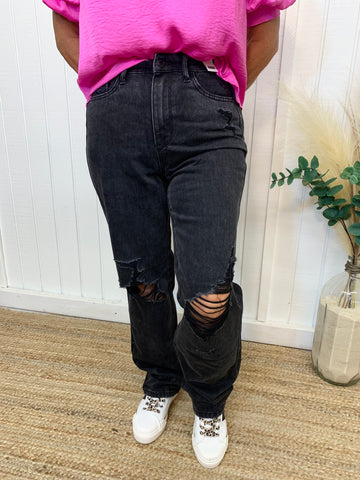 Judy Blue Black 90’s Straight Leg Jeans