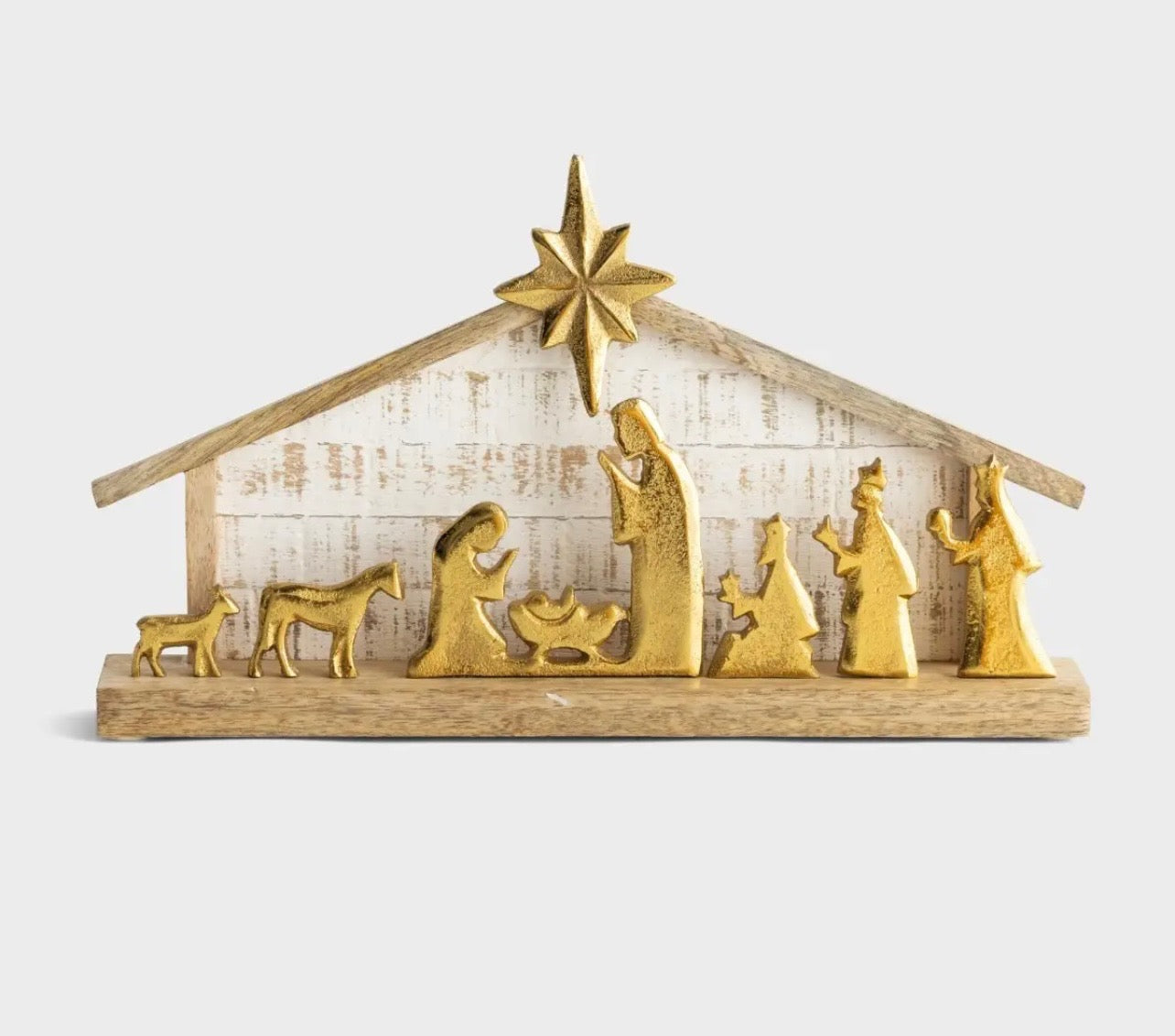 Wood Nativity Scene