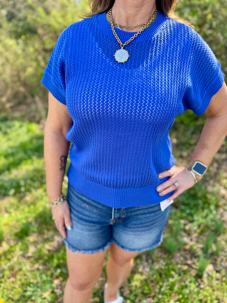 Your Cobalt Knit Top