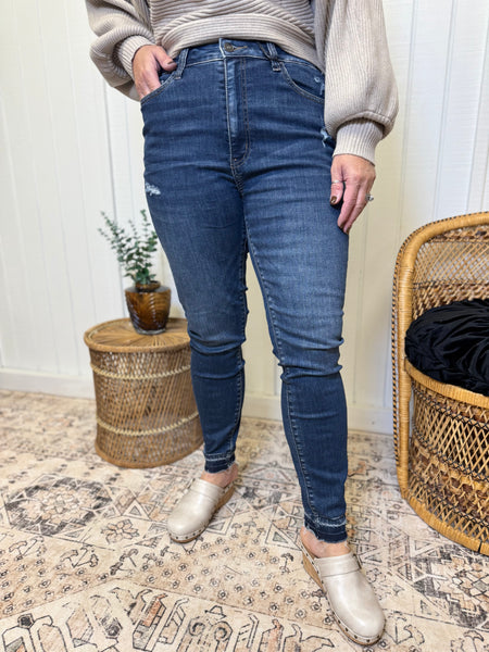 Zenana Dark Denim Skinny Jeans