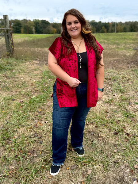 Red Velvet Kimono