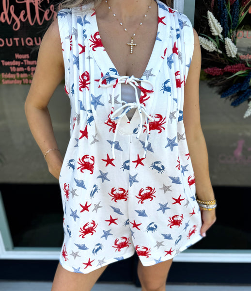 Crabby Girl Romper