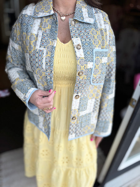 Mix It Up Patchwork Quilted Jacket
