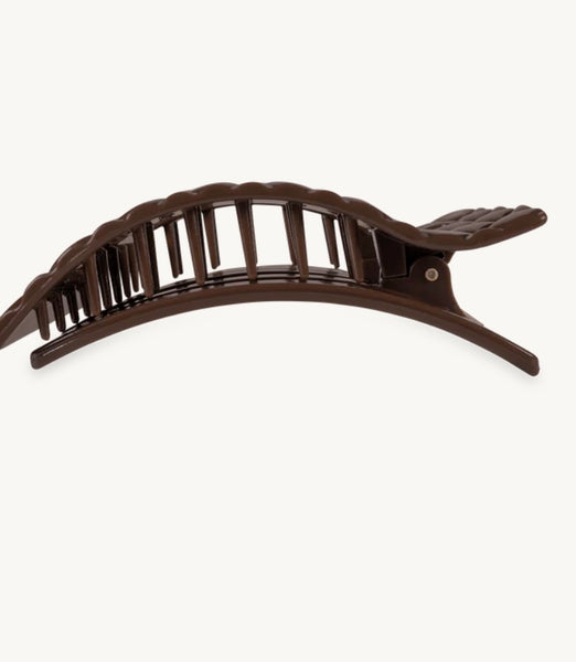 Teleties Truly Taupe Quilted Flat Rectangle Hair Clip