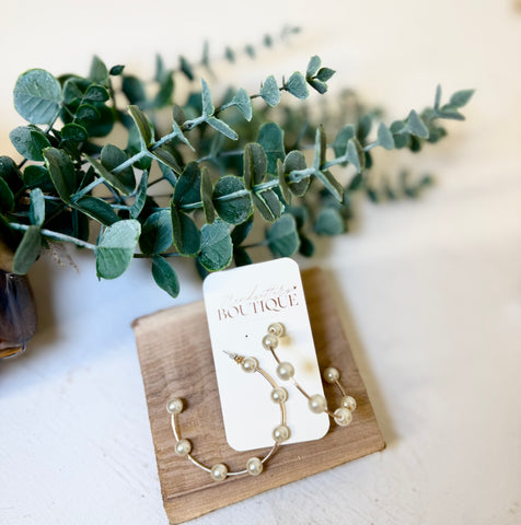 Hoops & Pearls Plus Hypoallergenic Safe Earrings