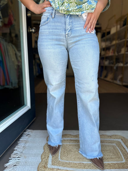 Risen Tummy Control Mid Rise Jeans