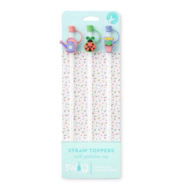 Swig Green Thumb Straw Topper Set