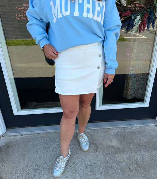 Risen White Button Down Skort