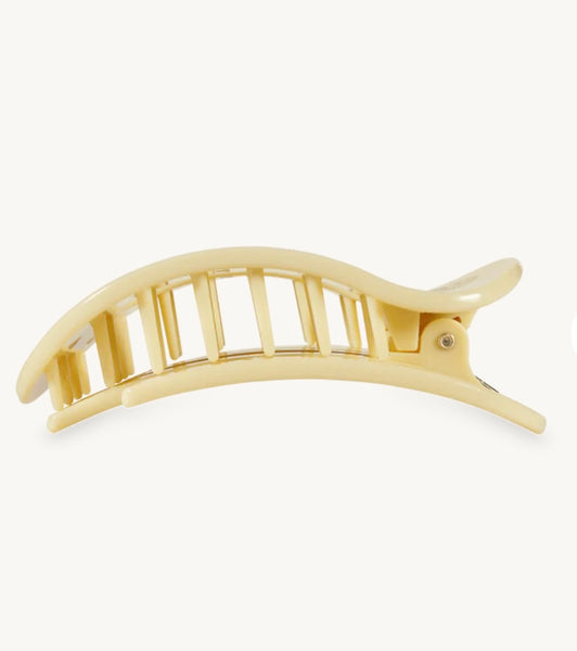 Butter Yellow Flat Round Teleties Hair Clip