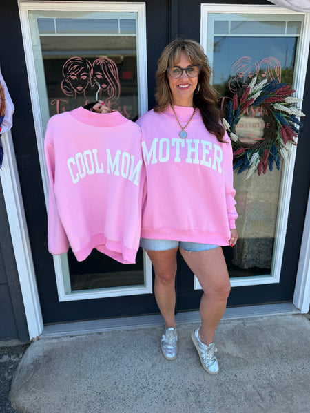 Mother & Cool Mom Oversized Reversible Crewneck