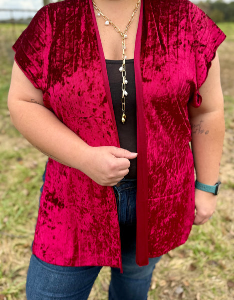 Red Velvet Kimono