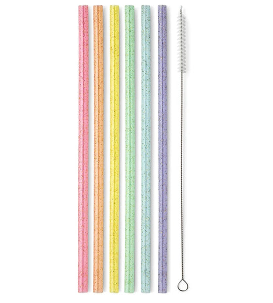 Swig Rainbow Glitter Reusable Straws