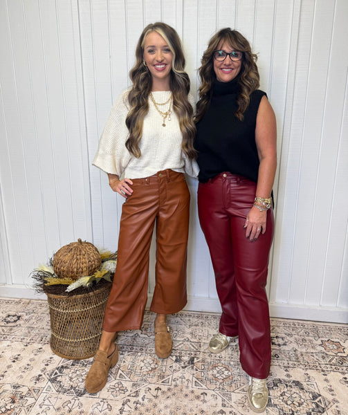 Judy Blue Tummy Control High Waisted Faux Leather Pants