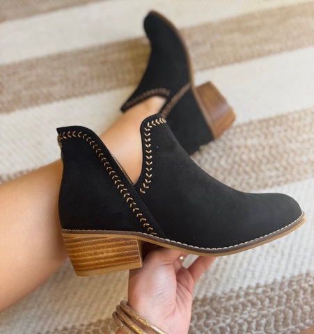 Bluffin Black Suede Corkys