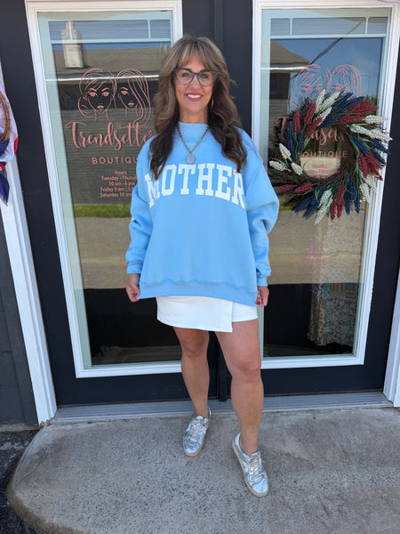 Mother & Cool Mom Oversized Reversible Crewneck