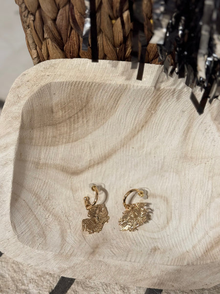 Mini Gamecock Hoop Earrings