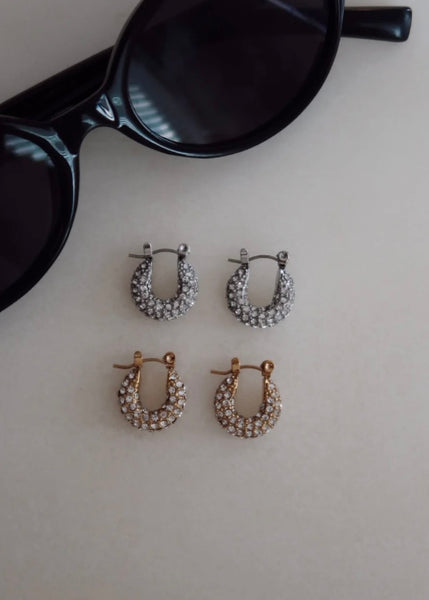 Chansuttpearls Small Diamond Hoops