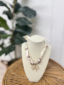 Trendy In A Bow Scarf Necklace