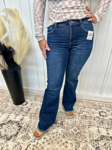 Risen Jeans Tummy Control Mid Rise Flares
