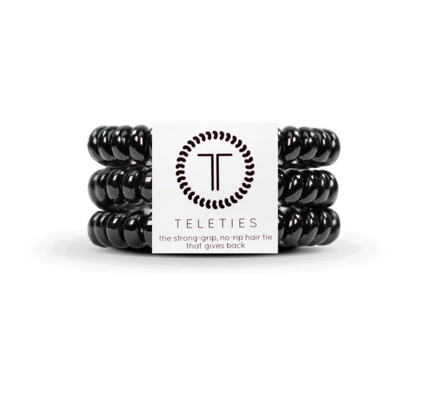 Teleties Jet Black Hair Ties