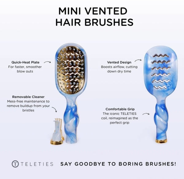 Teleties Mini Tide & True Hair Brush