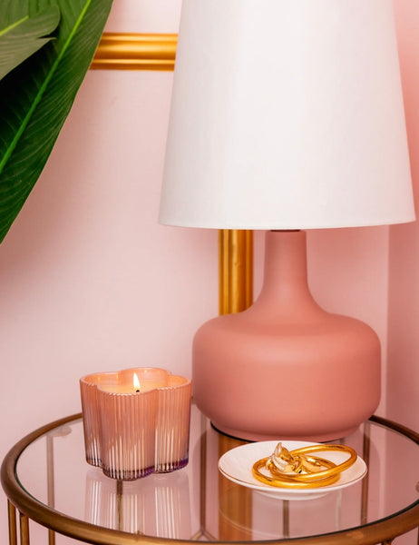 Sweet Grace Pink Flower Candle