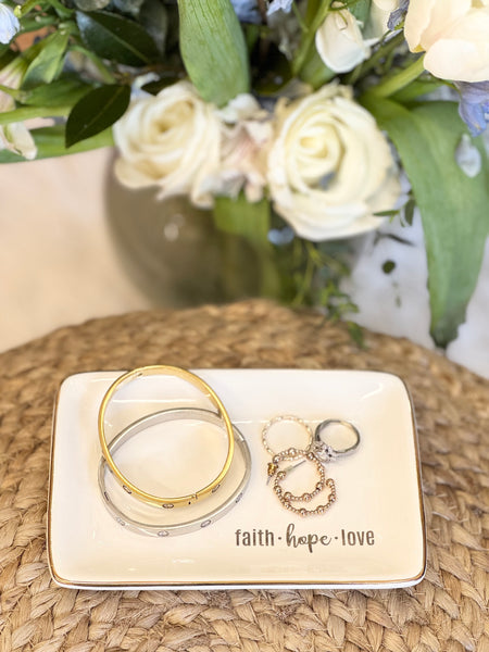 Faith Hope Love Trinket Dish