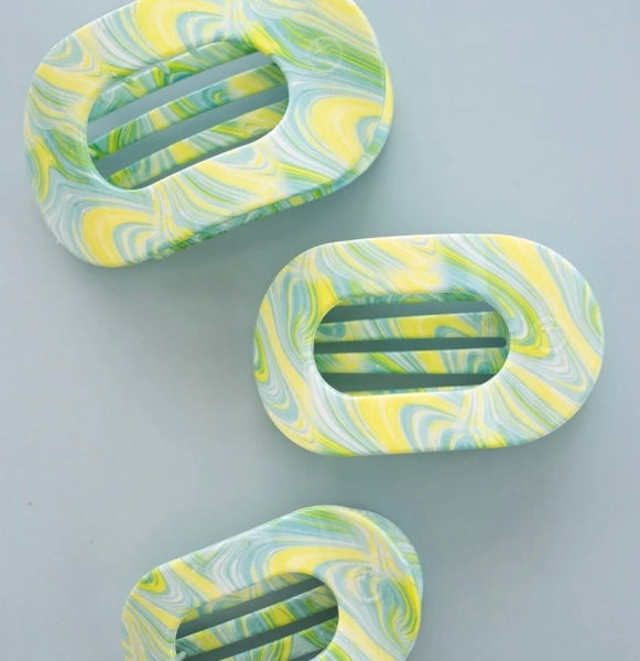 Teleties By The Shore Flat Round Hair Clip