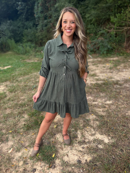 Autumn Breeze Corduroy Dress
