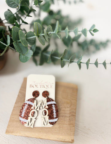 Football Mom Sequin Earrings