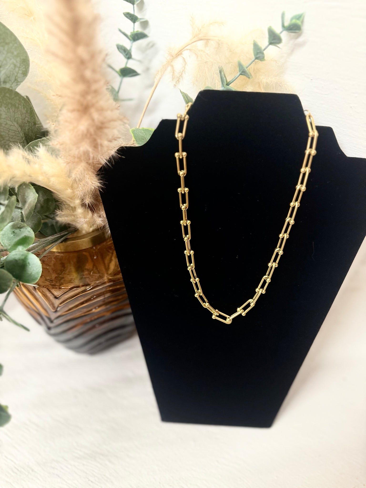 Gold Chain Link Necklace