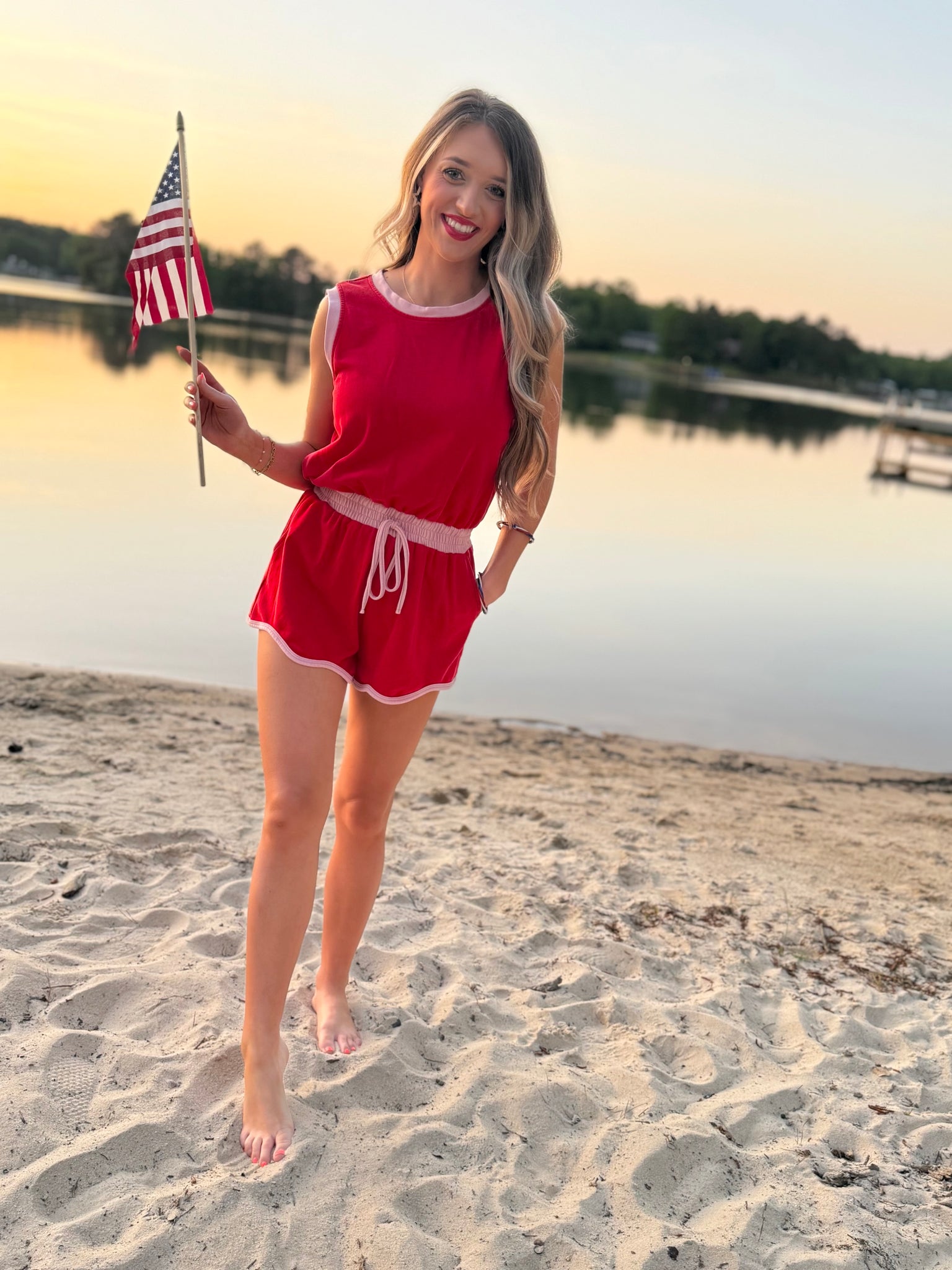 Red Your Mind Romper