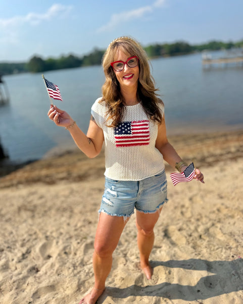 All American Knit Sweater Top
