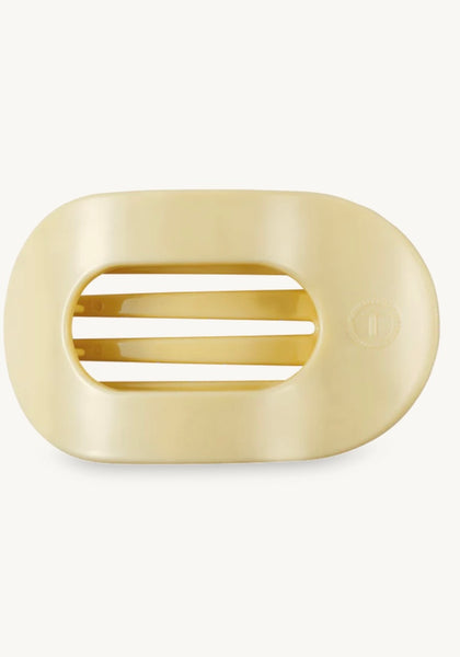 Butter Yellow Flat Round Teleties Hair Clip
