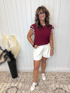 Classy In Garnet Blouse