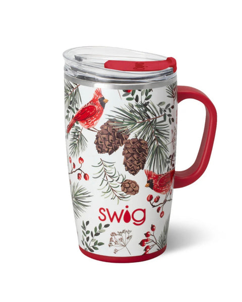 Swig Winter Cardinals 18oz Travel Mug