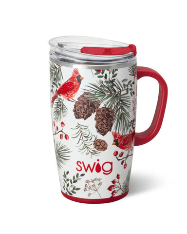 Swig Winter Cardinals 18oz Travel Mug