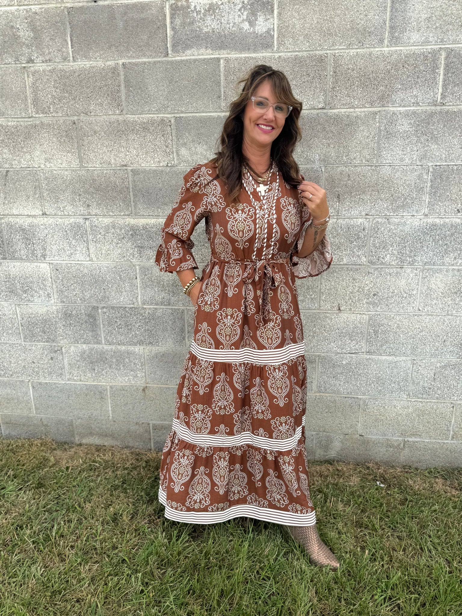 The Caramel  Drizzle Dress