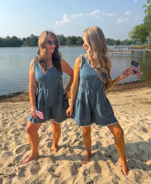 Making Statements Denim Romper