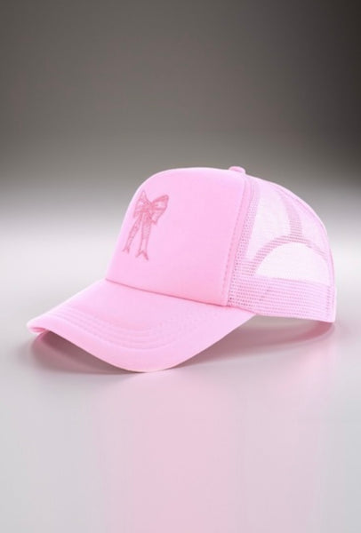 Pink Bow Trucker Hat