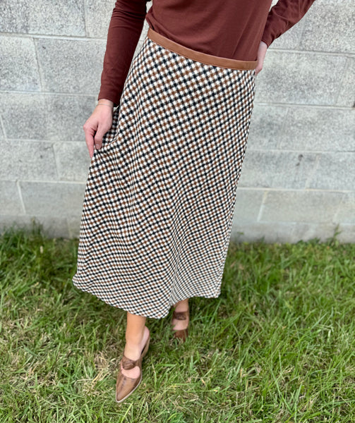 Rustling Checkered Skirt