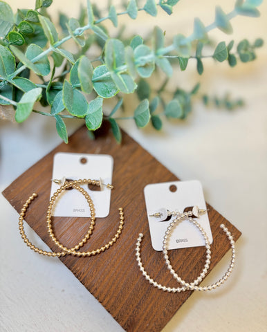 Making A Statement Brass Hoops