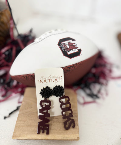 Game Cocks Dangle Earrings