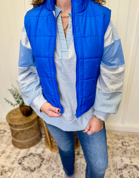 Got The Blues Puffer Vest