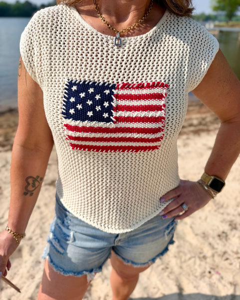 All American Knit Sweater Top