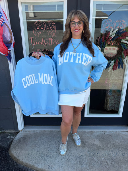 Mother & Cool Mom Oversized Reversible Crewneck