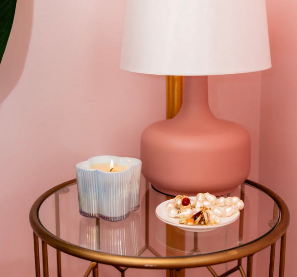 Sweet Grace Blue Flower Candle