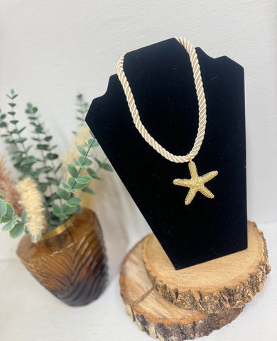 Twisted Rope Starfish Necklace